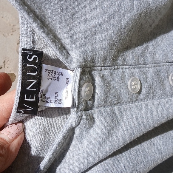 VENUS Gray Sleeveless Tie-Shoulder Dress SZ MEDIUM - Picture 6 of 15